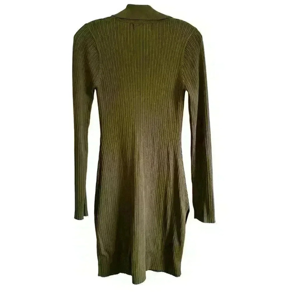 NICHOLAS NWOT Olive Ribbed Knit "Jasmin Tunic" Dress Sz M - Picture 11 of 16